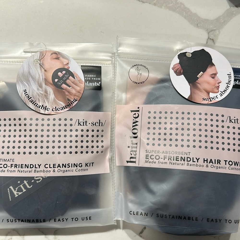 Kitsch Organic Hair Towel and Cleansing Kit